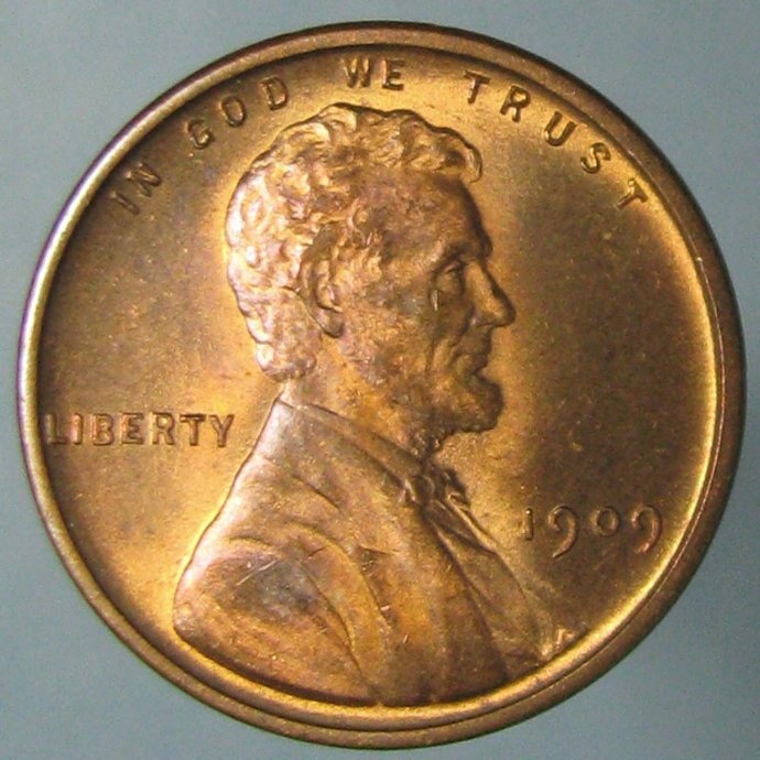 1909-VDB-Cent-Mostly-Red-With-Some-Obverse-Toning